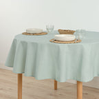 Round stain resistant tablecloth Summer Blue