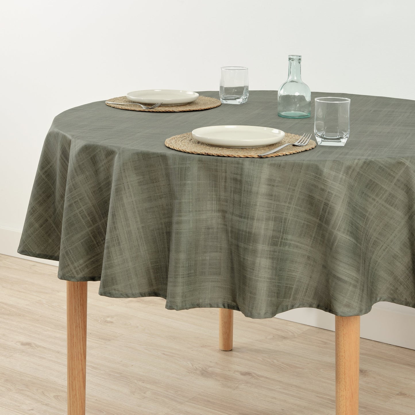 Mantel redondo antimanchas Desert Sage