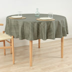 Desert Sage Stain-Resistant Round Tablecloth