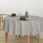 Round stain resistant tablecloth Medium Grey