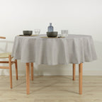 Round stain resistant tablecloth Medium Grey