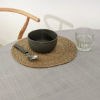 Round stain resistant tablecloth Medium Grey