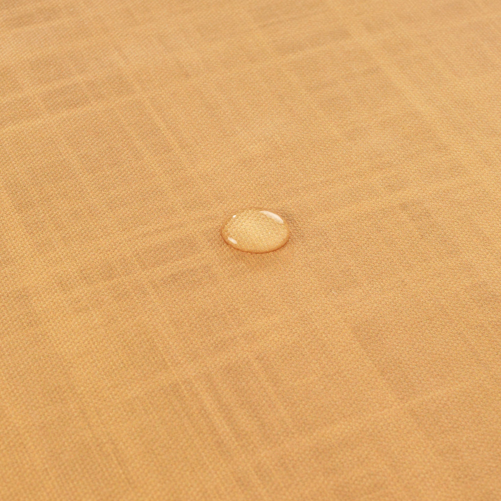 Round stain resistant tablecloth Mustard