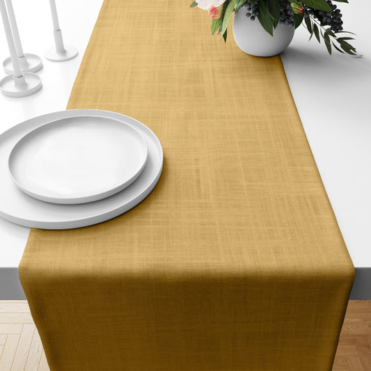 Chemin de table moutarde 45x140 cm