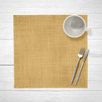 Lot de 2 serviettes moutarde 50x50 cm