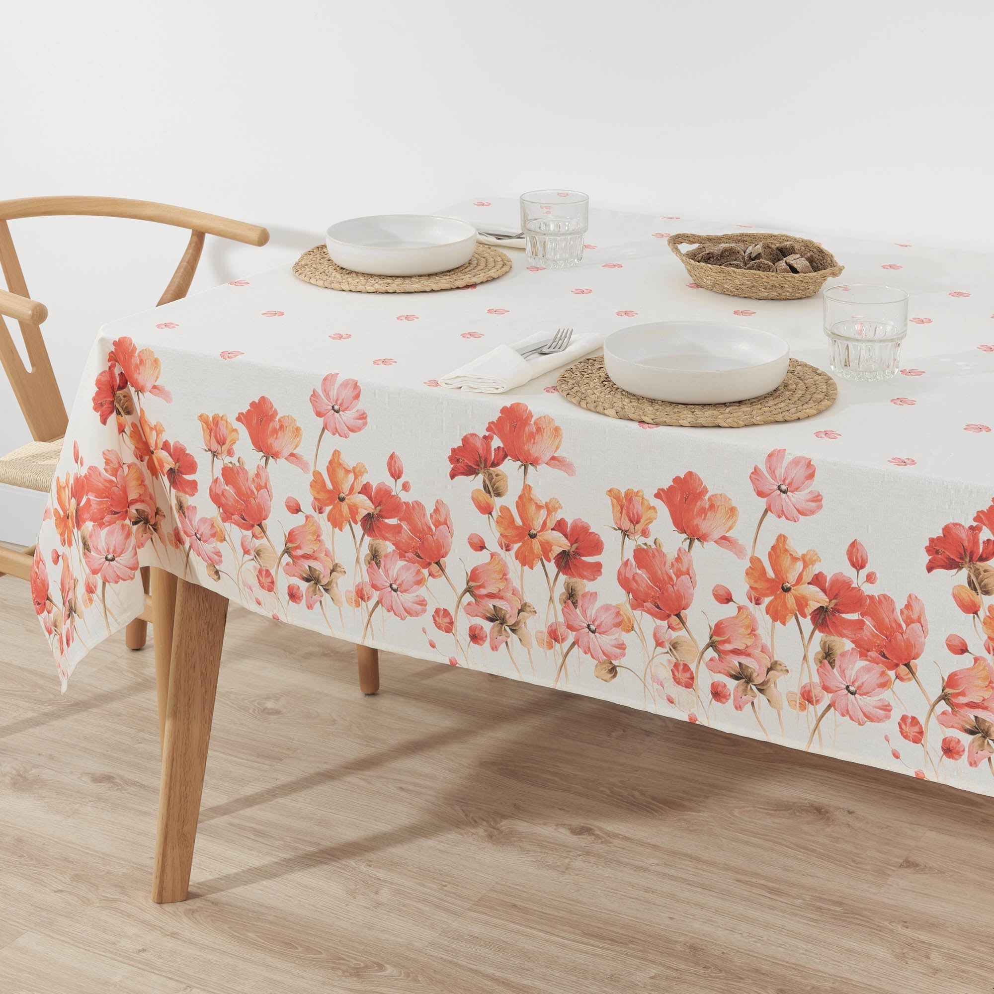 Nappe antitache pivoine