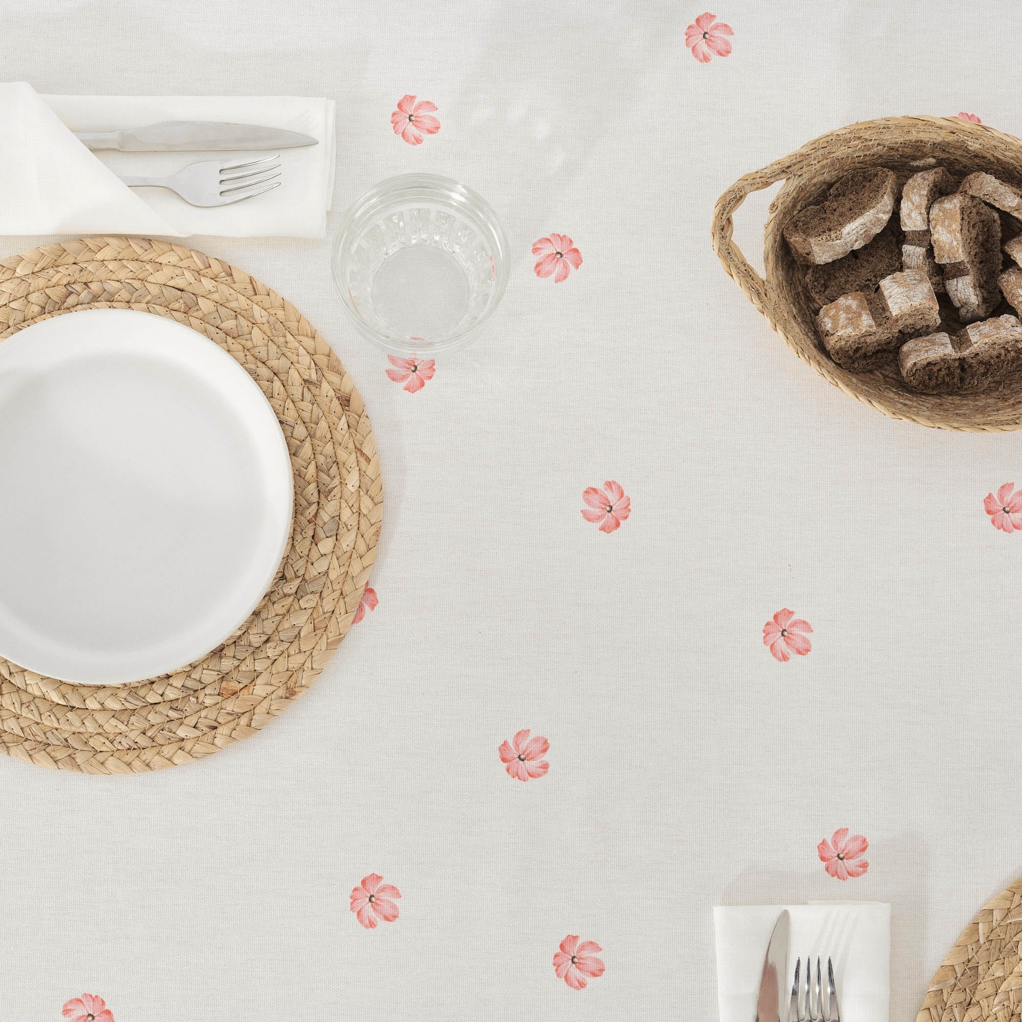 Nappe antitache pivoine