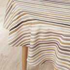 Naiara Brown stain-resistant round tablecloth