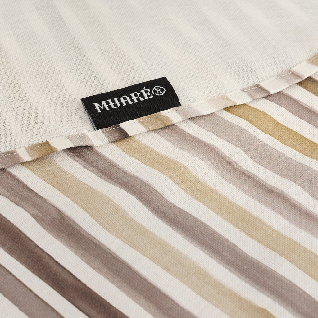 Naiara Brown stain-resistant round tablecloth