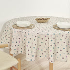 Bibury round stain-resistant tablecloth