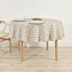 Bibury round stain-resistant tablecloth
