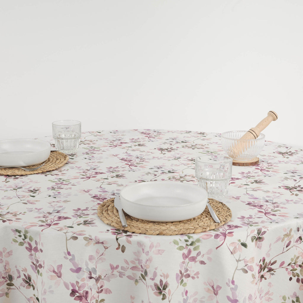 Ribe stain-resistant round tablecloth