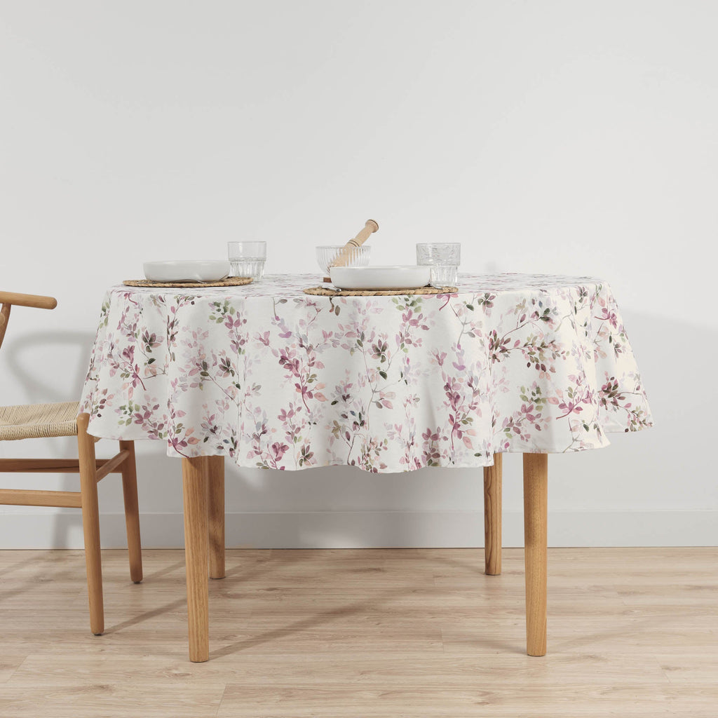 Ribe stain-resistant round tablecloth