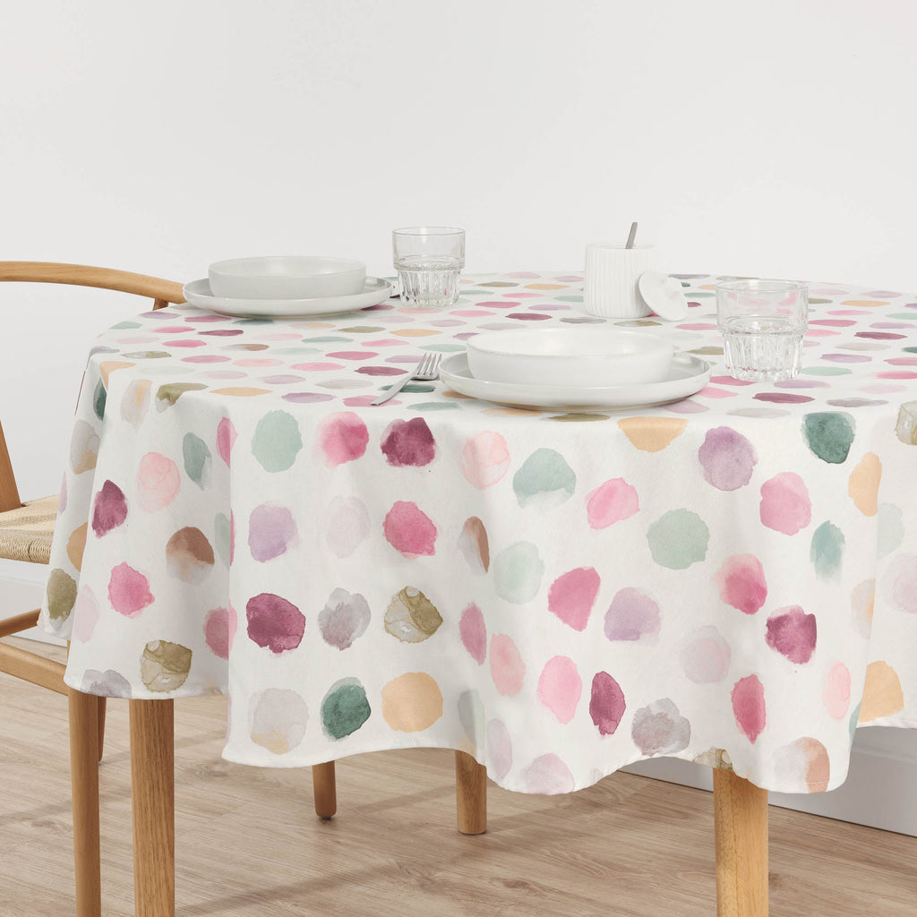 Sibiu stain-resistant round tablecloth