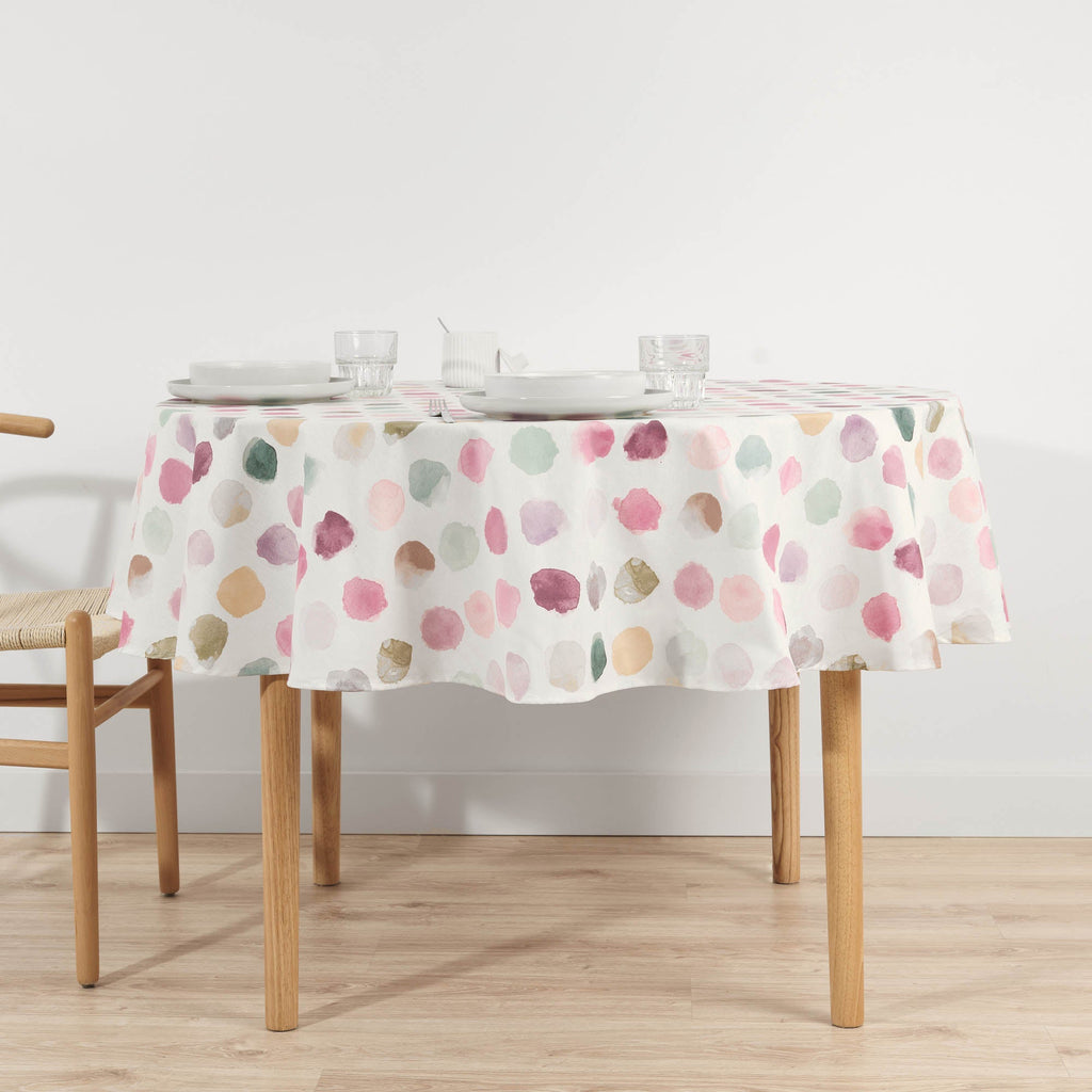 Sibiu stain-resistant round tablecloth