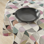 Anna Malva stain-resistant round tablecloth