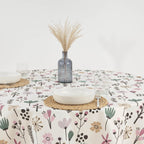 Paola Malva stain-resistant round tablecloth