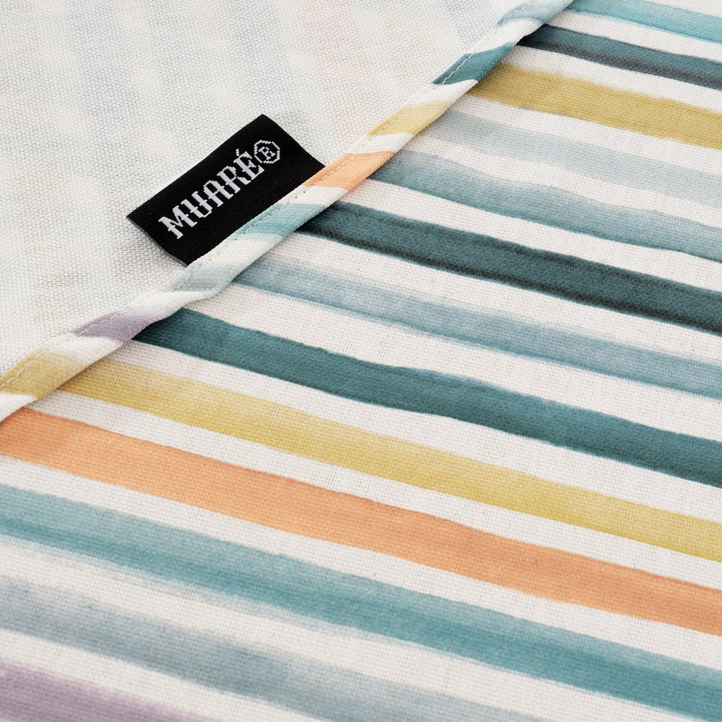 Naiara Blue stain-resistant round tablecloth