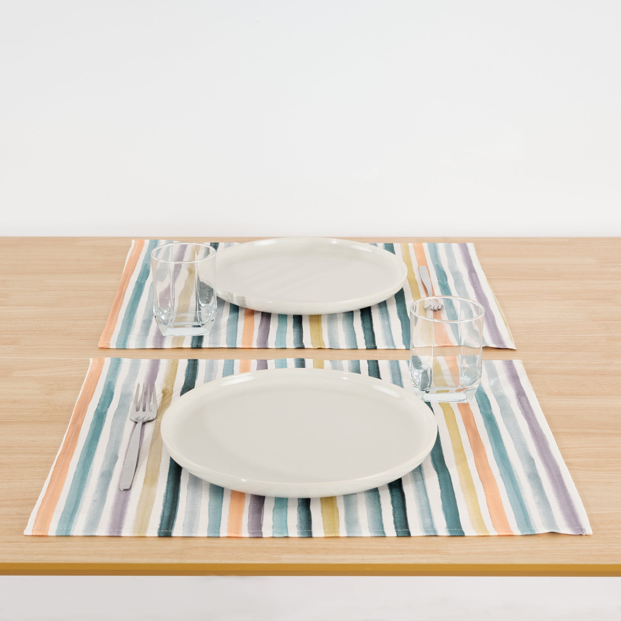 Pack de 2 nappes individuelles Naiara Bleu 50x40 cm