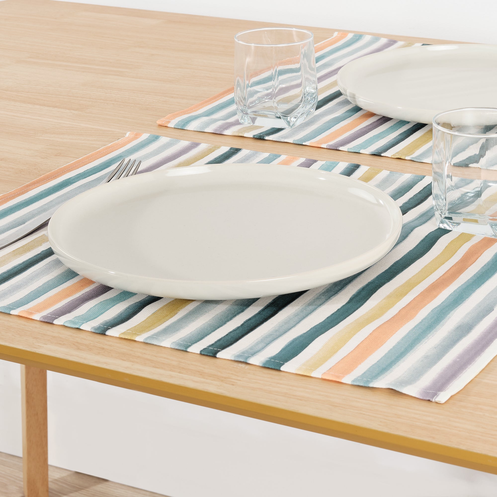 Pack de 2 nappes individuelles Naiara Bleu 50x40 cm