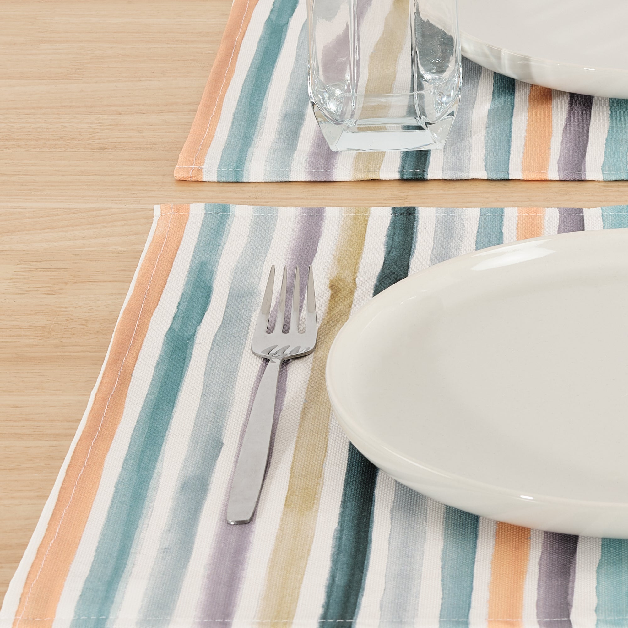 Pack de 2 nappes individuelles Naiara Bleu 50x40 cm