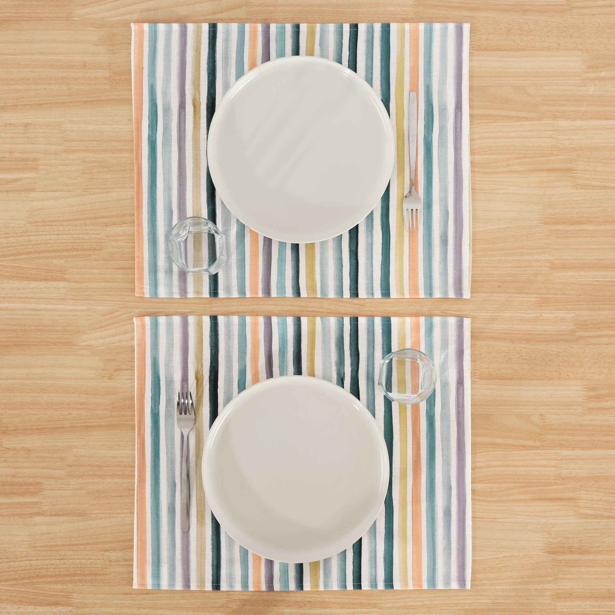 Pack de 2 nappes individuelles Naiara Bleu 50x40 cm