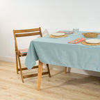 Nappe en tissu jacquard Maglia Uni Aqua