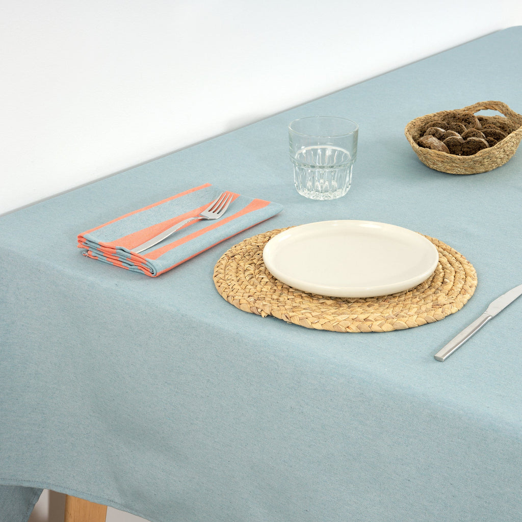 Nappe en tissu jacquard Maglia Uni Aqua