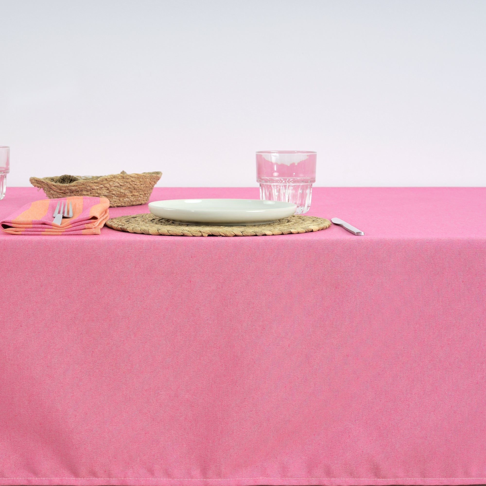 Nappe en tissu jacquard Maglia Lisse Fuchsia