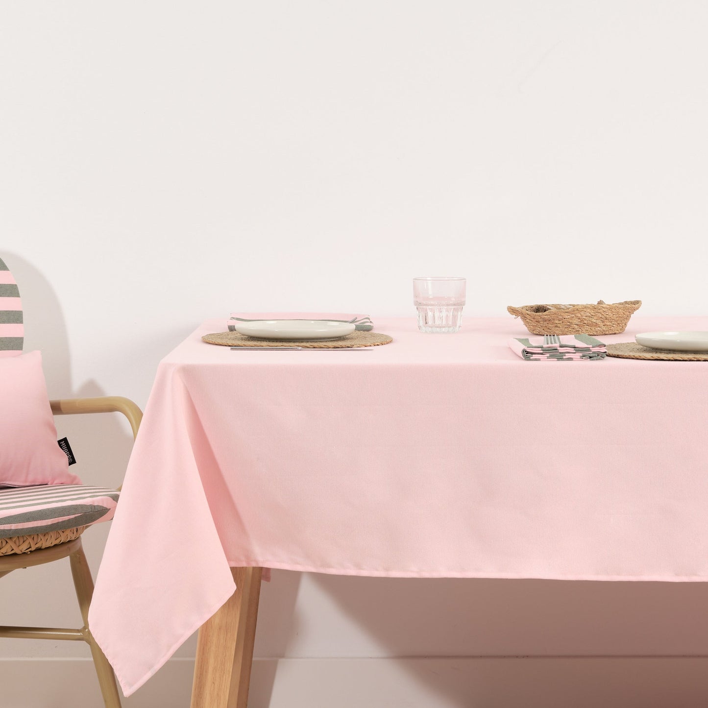 Mantel de tela jacquard Maglia Liso Rosa