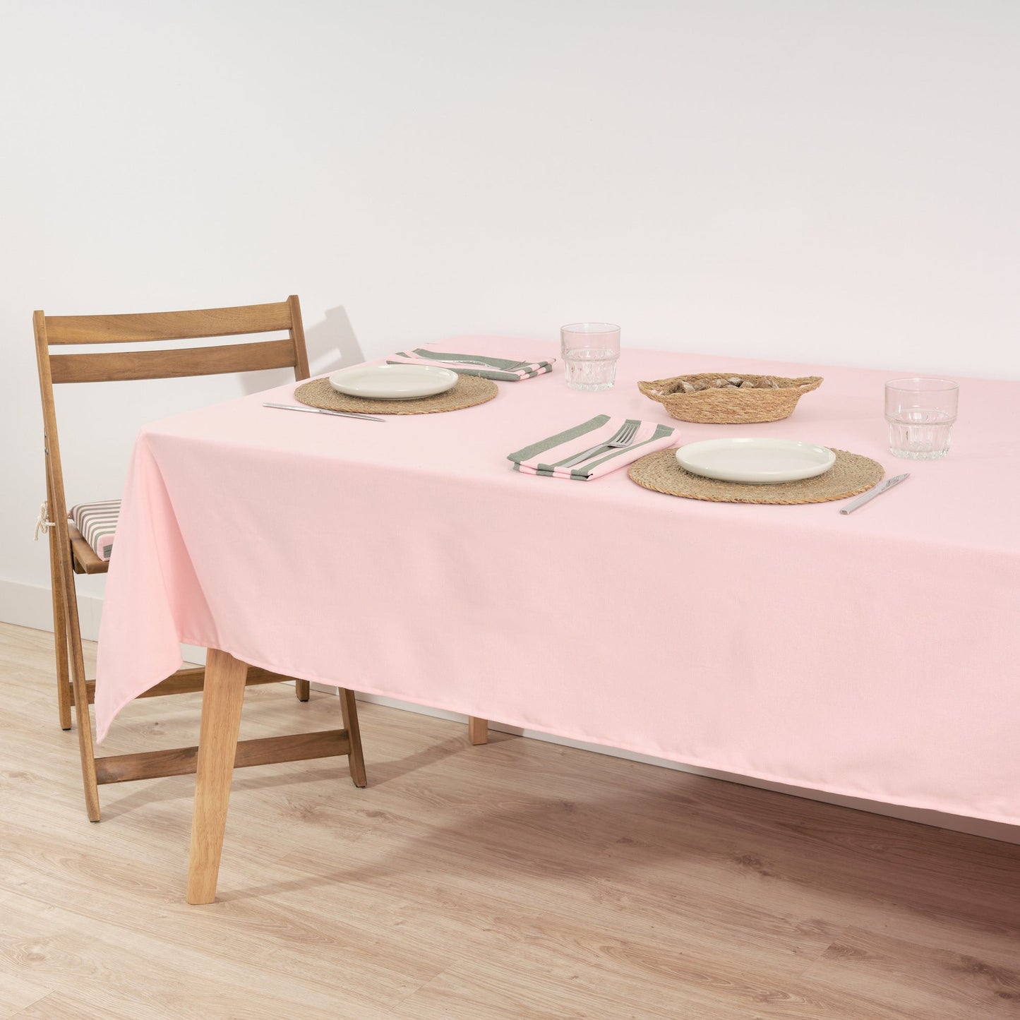 Mantel de tela jacquard Maglia Liso Rosa