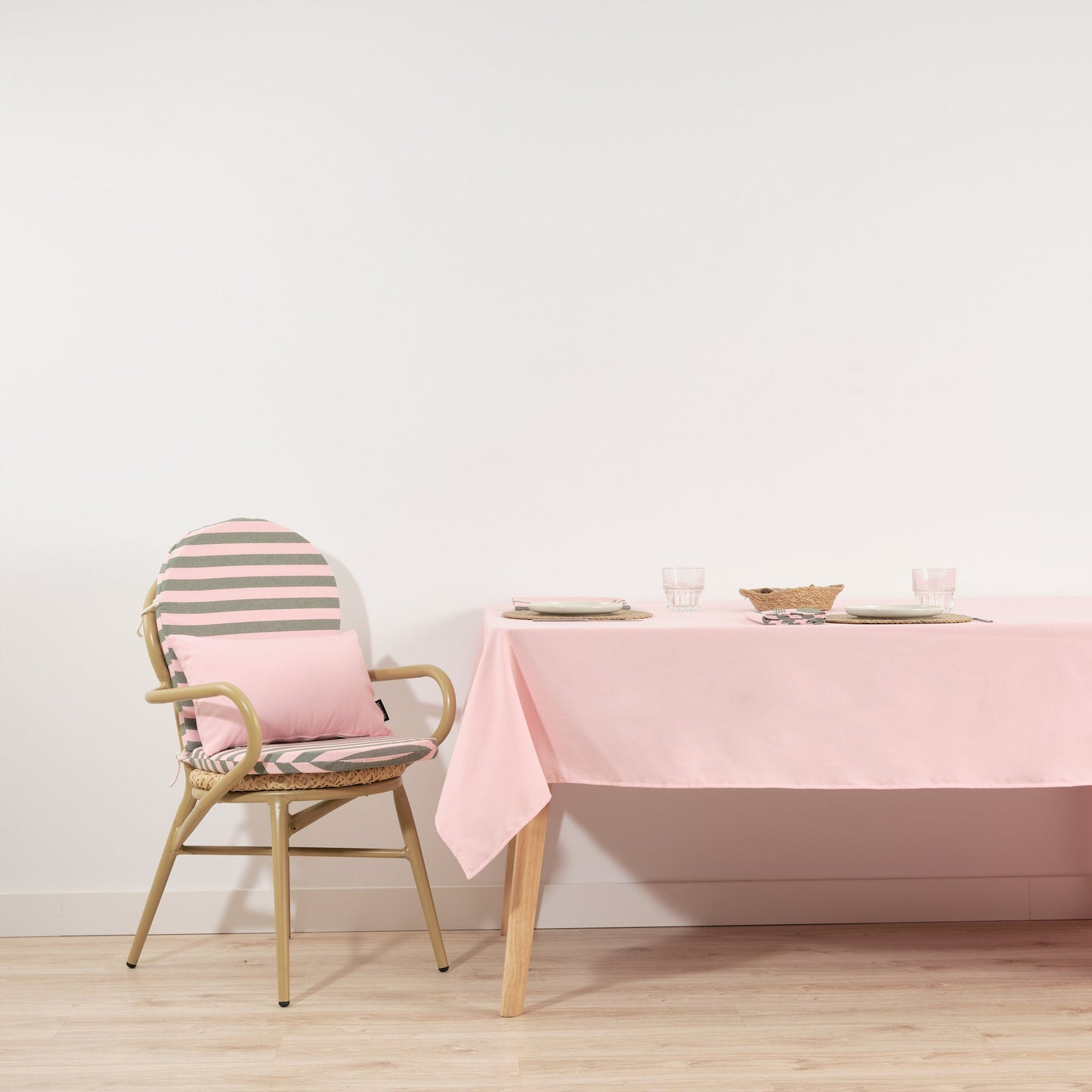Mantel de tela jacquard Maglia Liso Rosa