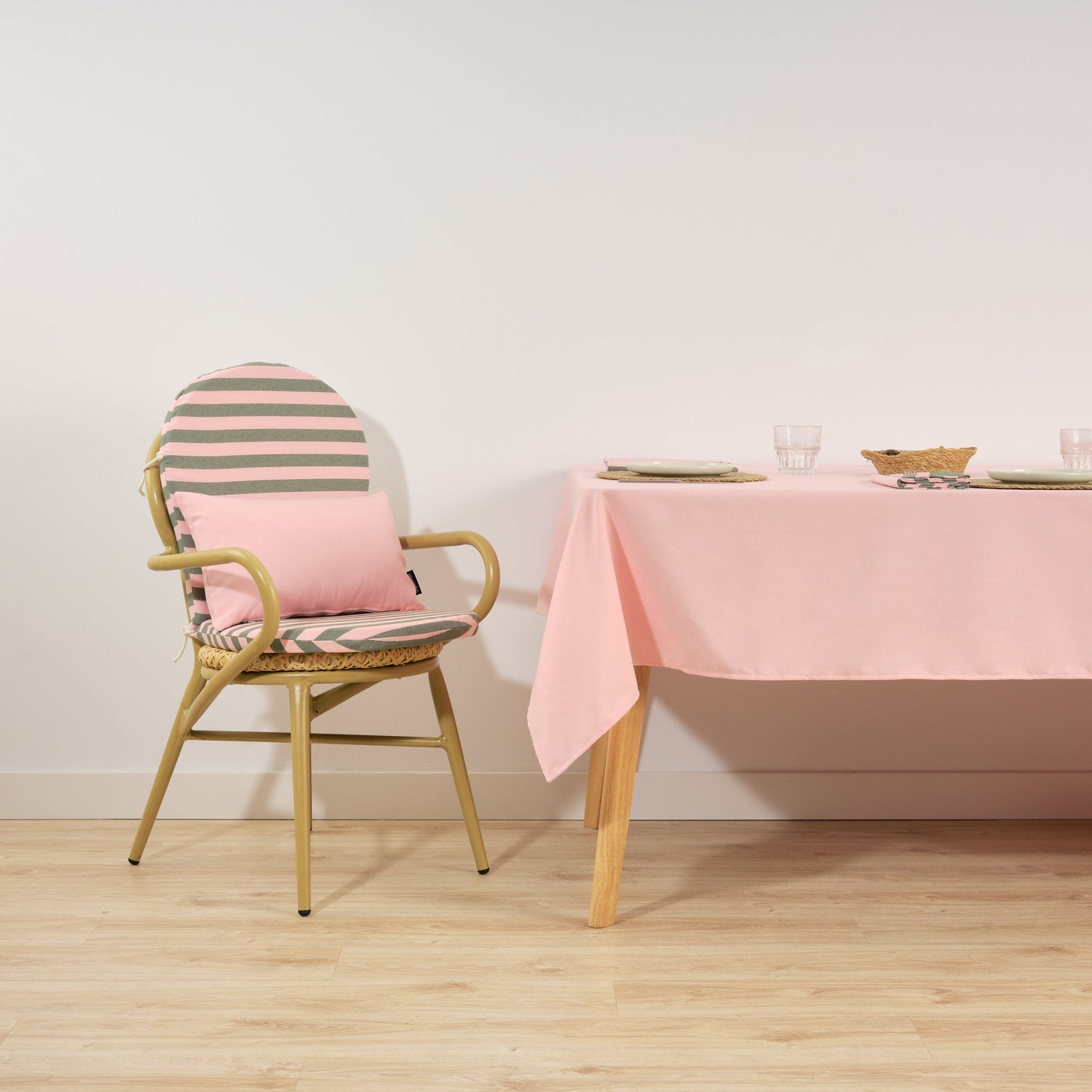 Mantel de tela jacquard Maglia Liso Rosa