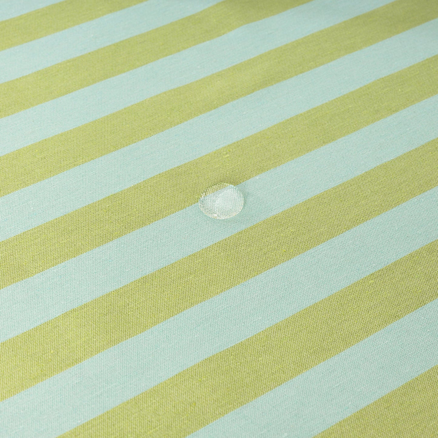 Mantel de tela jacquard Maglia Raya Pistacho y Turquesa