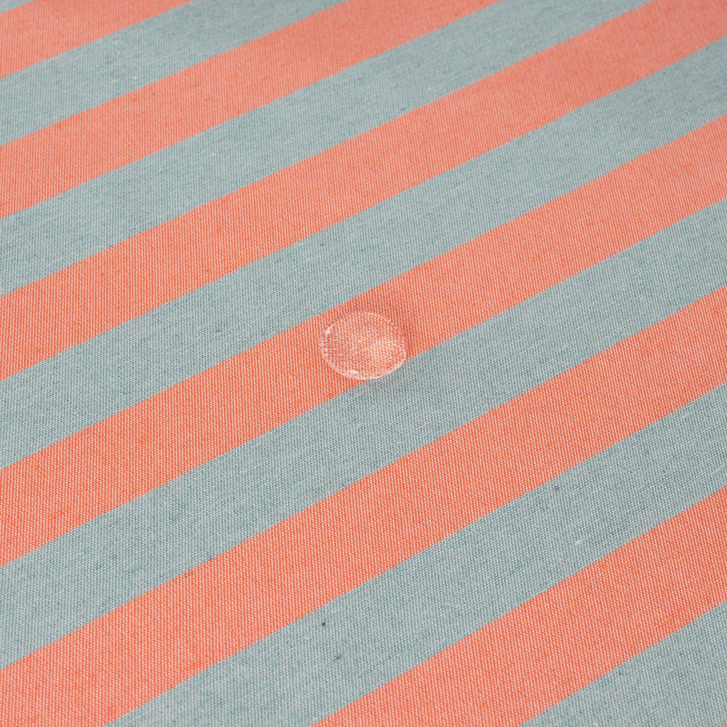 Nappe en tissu jacquard Maglia Stripe Orange et Aqua