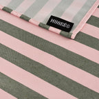 Nappe en tissu jacquard Maglia Stripe Rose et Mousse