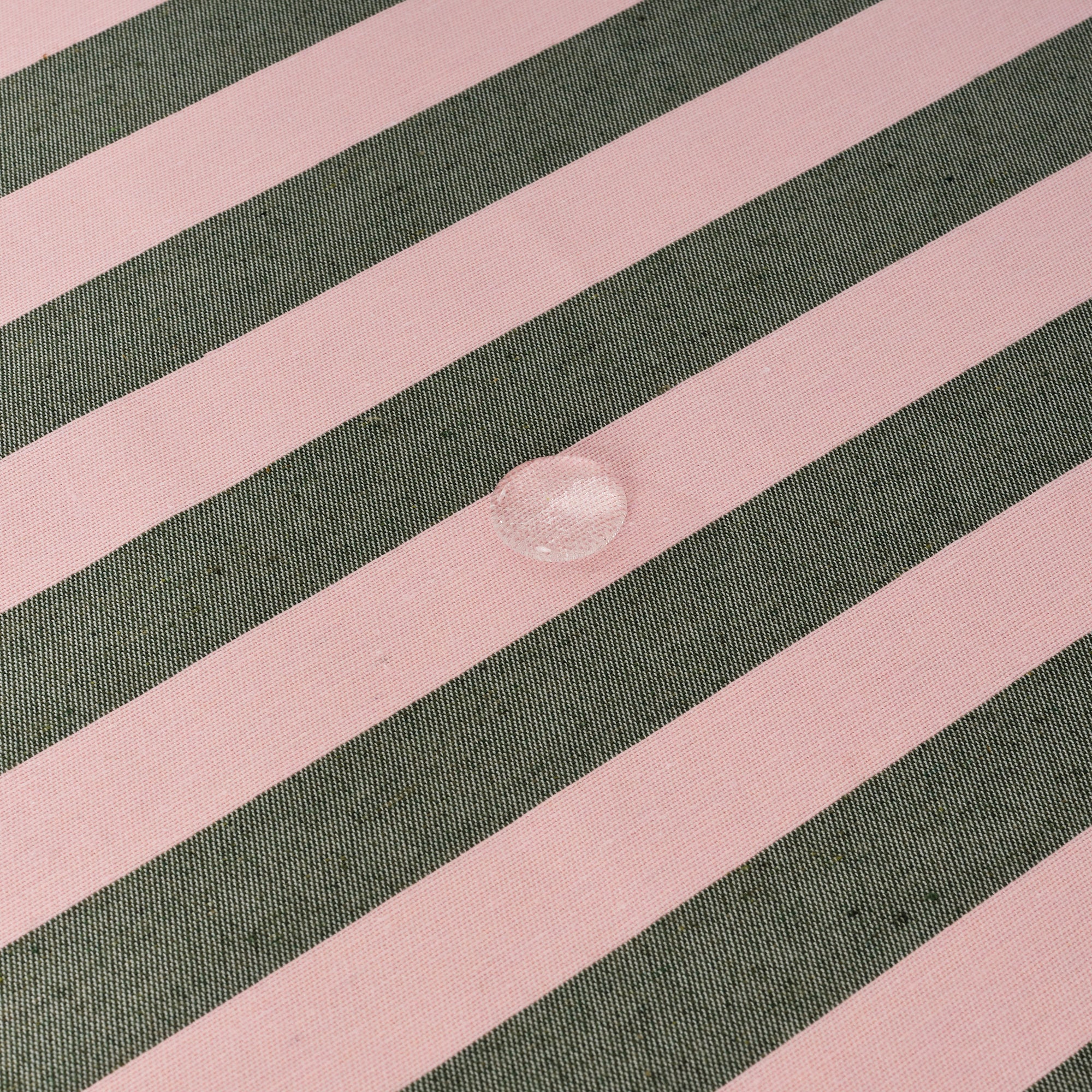 Nappe en tissu jacquard Maglia Stripe Rose et Mousse