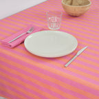 Nappe en tissu jacquard Maglia Stripe Fuchsia et Orange