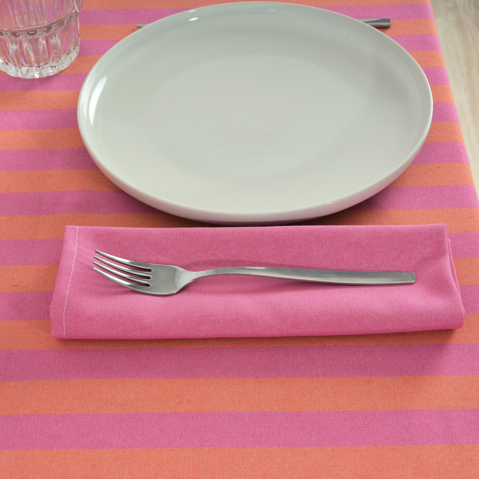 Lot de 2 serviettes Maglia Uni Fuchsia 45x45 cm