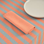 Pack of 2 plain orange napkins 45x45 cm