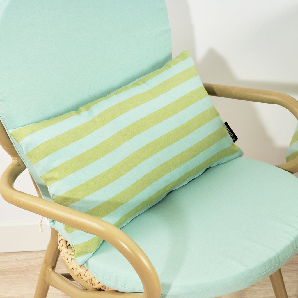 Maglia Stripe Cushion Cover Pistachio and Turquoise 30x50 cm