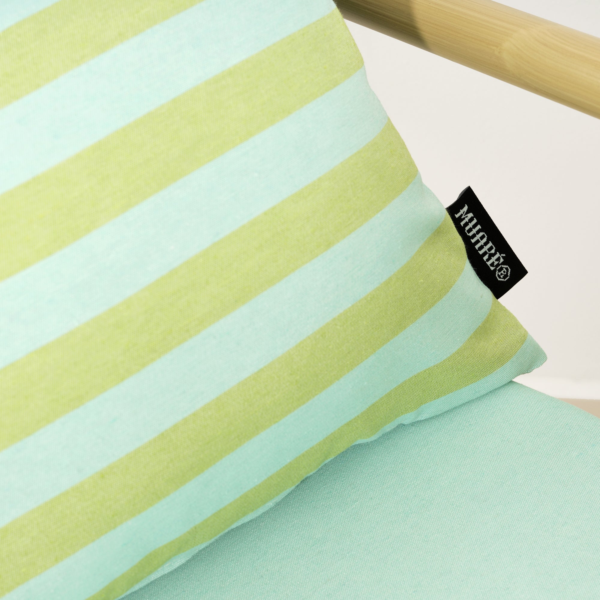 Maglia Stripe Cushion Cover Pistachio and Turquoise 30x50 cm