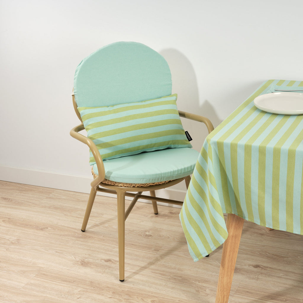 Maglia Stripe Cushion Cover Pistachio and Turquoise 30x50 cm