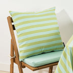 Maglia Stripe Cushion Cover Pistachio and Turquoise 50x50 cm