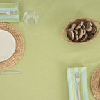 Lot de 2 serviettes Maglia Stripe Pistache et Turquoise 45x45 cm