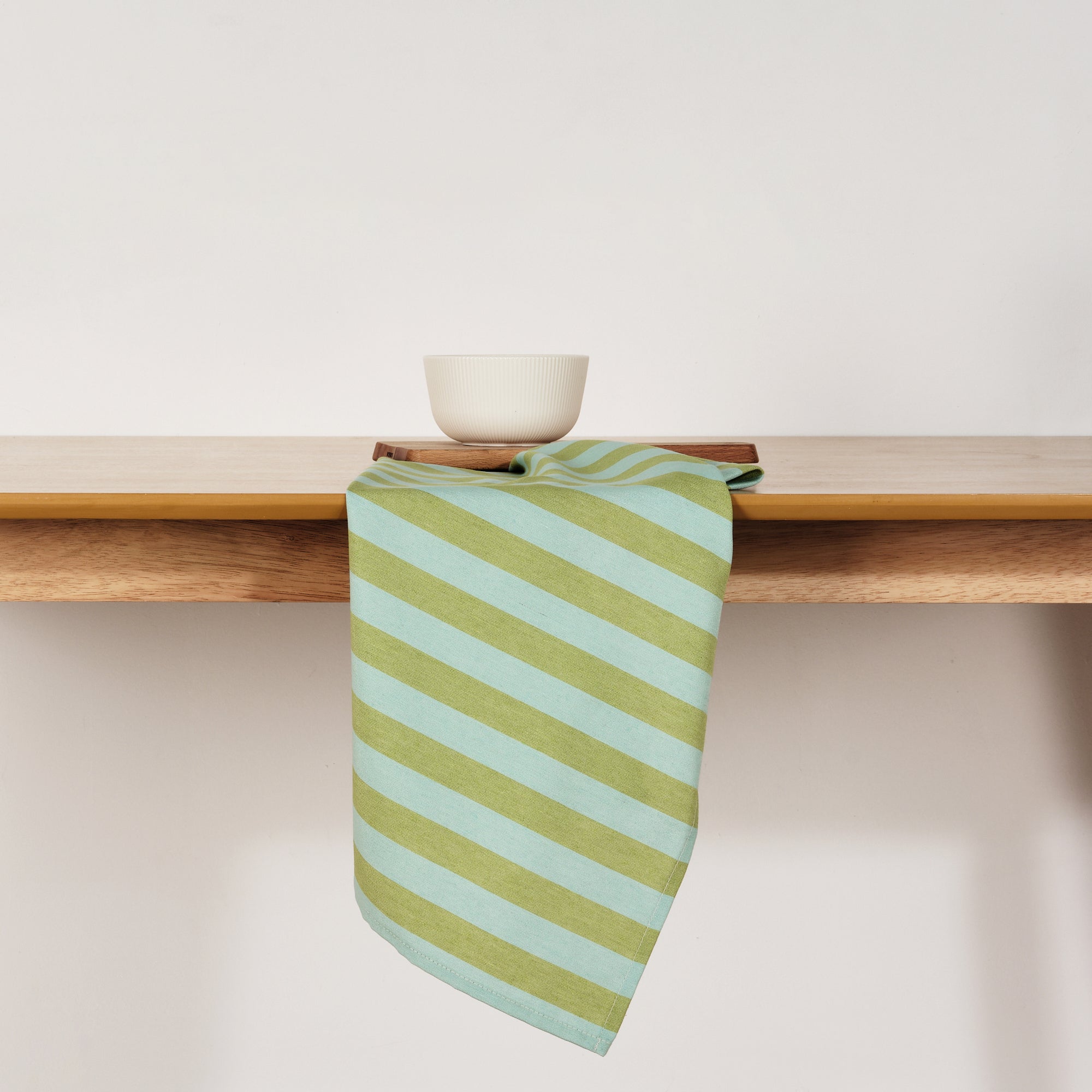 Maglia Striped Kitchen Towel Pistachio and Turquoise 45x70 cm
