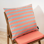 Maglia Orange and Aqua Stripe Cushion Cover 50x50 cm