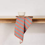 Maglia Kitchen Towel Orange and Aqua Stripe 45x70 cm