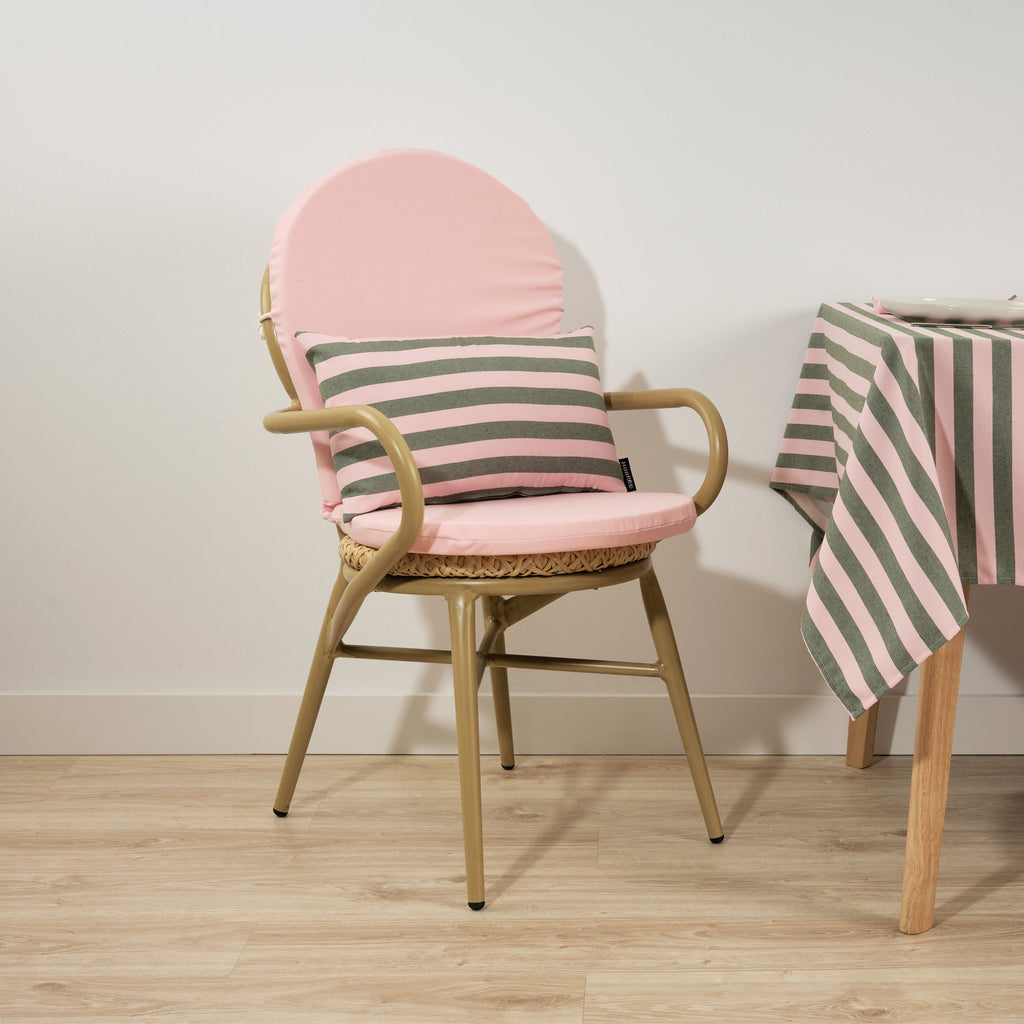 Maglia Cushion Cover Pink and Moss Stripe 30x50 cm