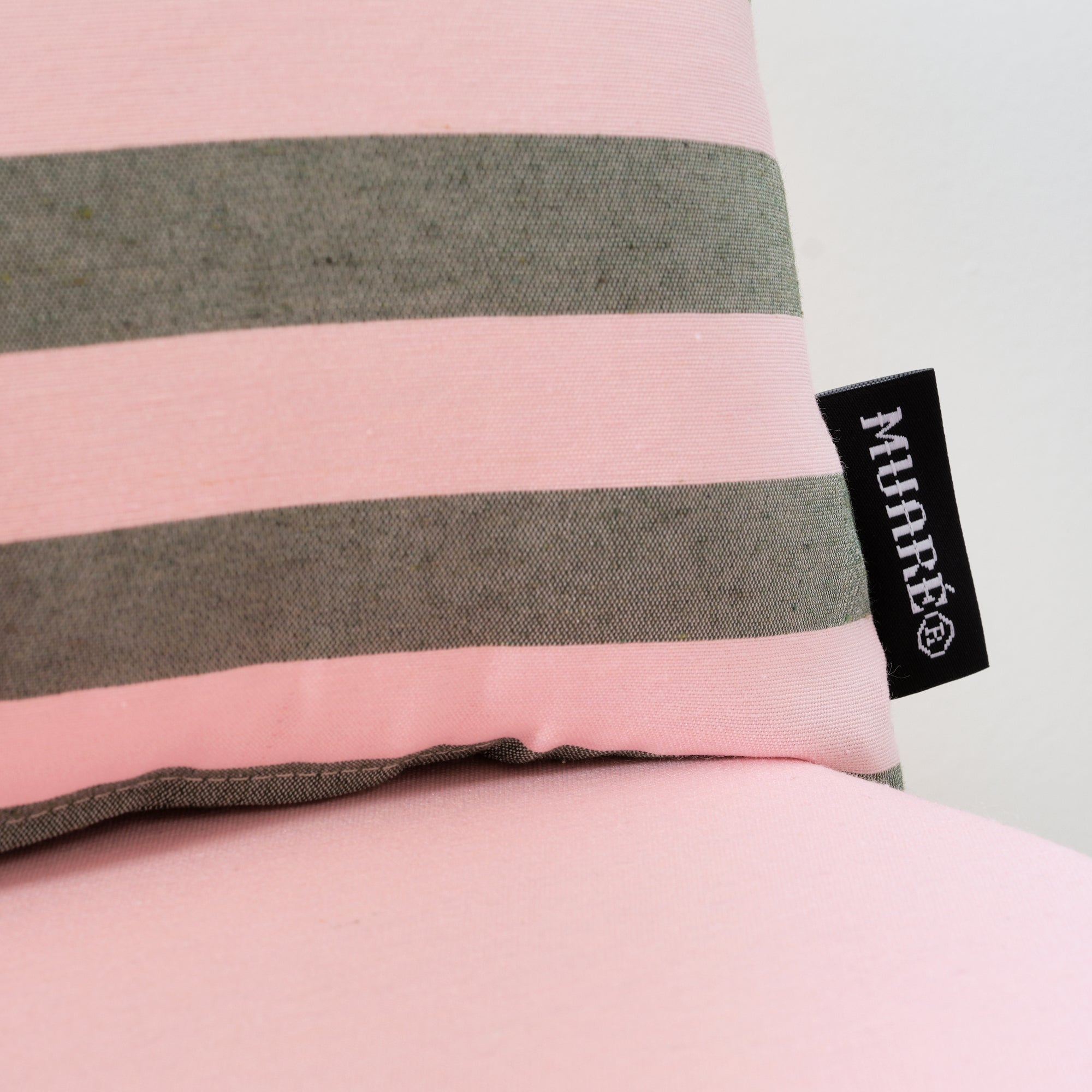 Maglia Cushion Cover Pink and Moss Stripe 30x50 cm